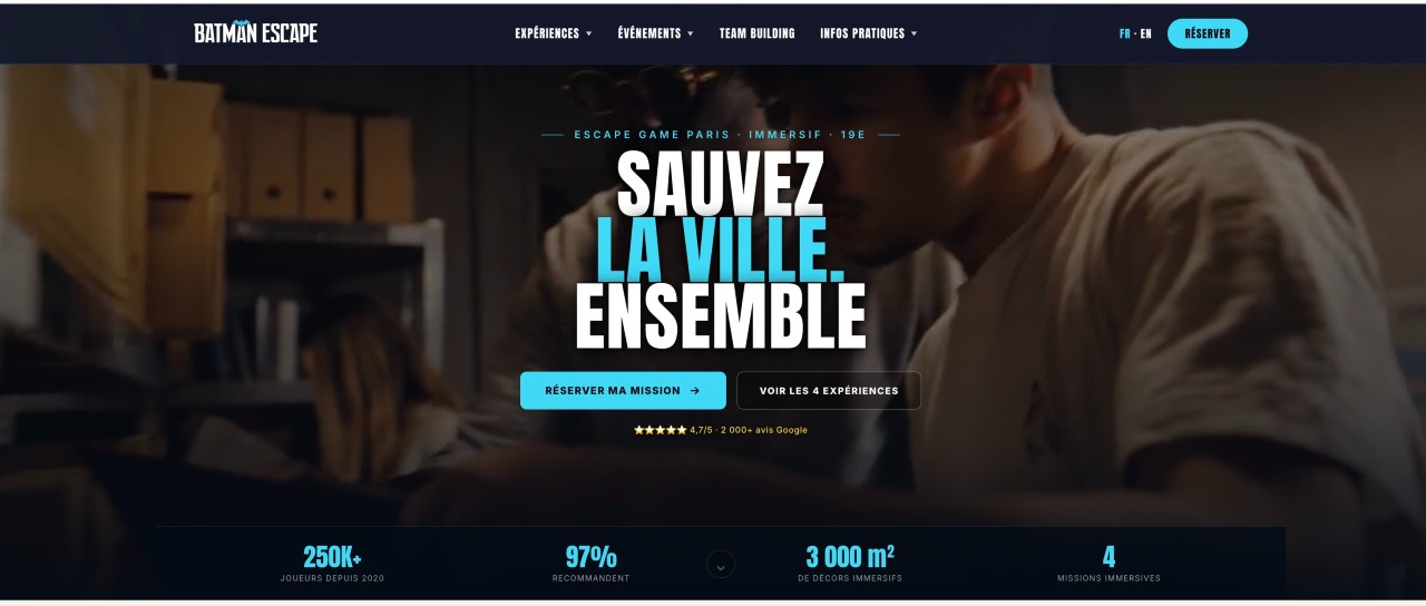 Batman Escape, escape game à Paris pour EVG