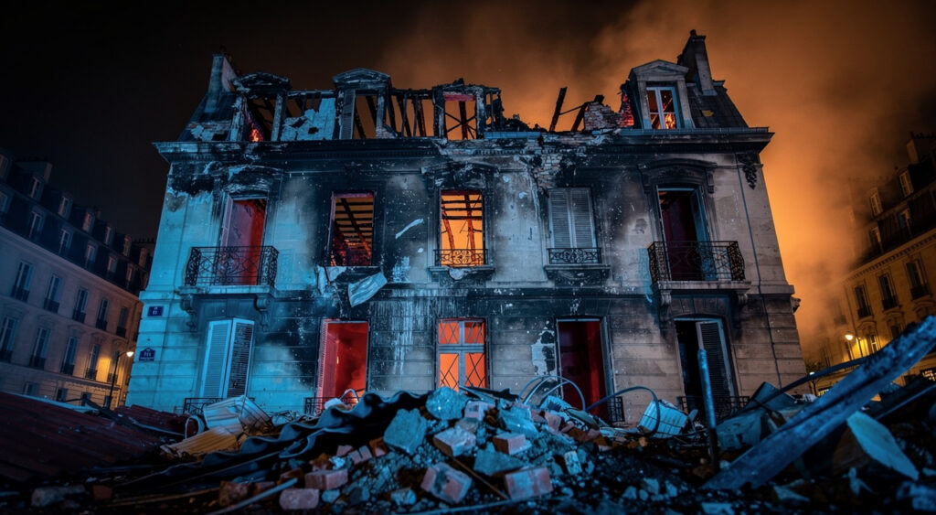 Besançon : une maison inhabitée ravagée par un incendie rue de la Grette