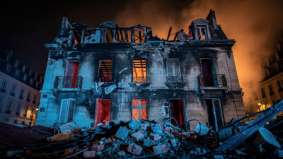 Besançon : une maison inhabitée ravagée par un incendie rue de la Grette
