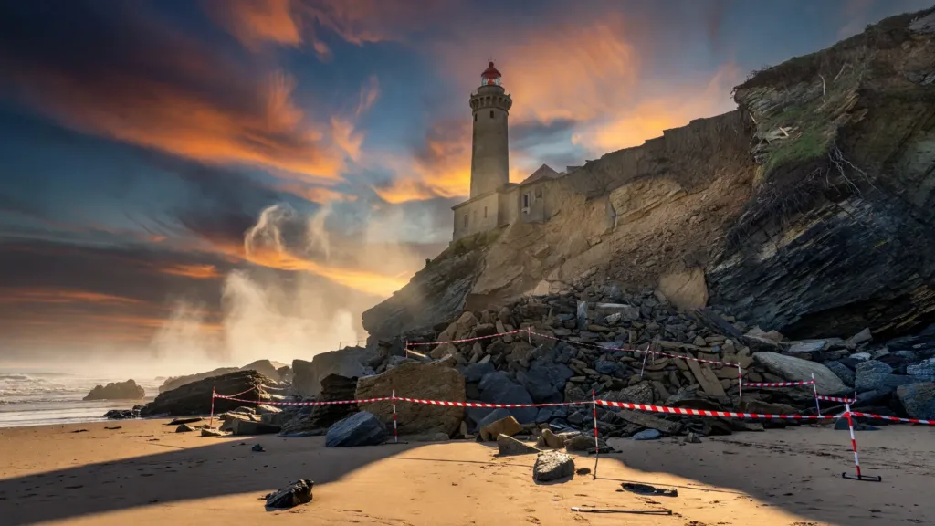 Biarritz : effondrement de falaise au phare Miramar, les recherches du second plongeur stoppées