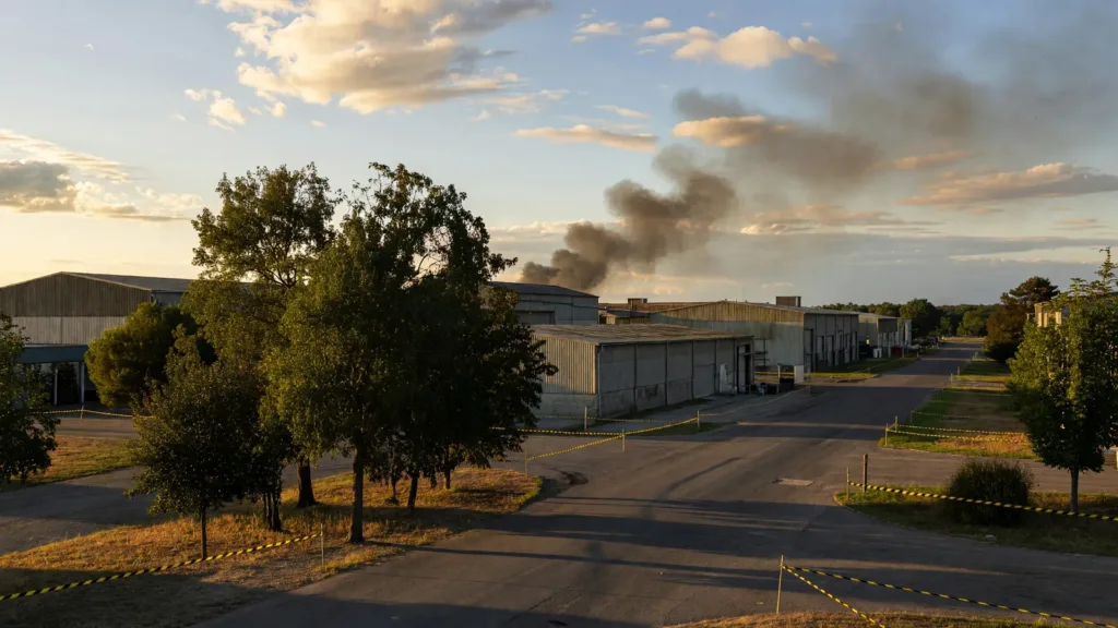 Bollène : l'incendie de palettes dans la zone du Tardier maîtrisé, circulation perturbée