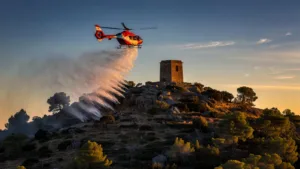 Bouches-du-Rhône : à Coudoux, les hélicoptères bombardiers d’eau en alerte face au risque incendie