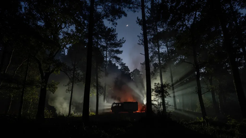 Bretten : feu de végétaux maîtrisé en forêt dans la nuit du 13 au 14 juin