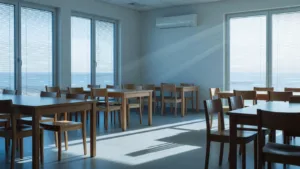 Canicule en Charente-Maritime : à Aytré, les élèves font classe dans le réfectoire climatisé
