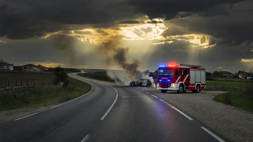 Châtellerault : un passant sauve une conductrice de 78 ans de sa voiture en feu sur la rocade