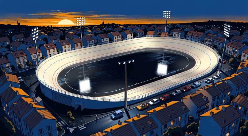 Commentry : le vélodrome Isidore Thivrier transformé en circuit pour la course de Sylvain Lyve