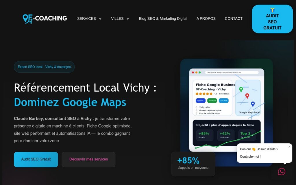Consultants SEO locaux à Vichy 2026