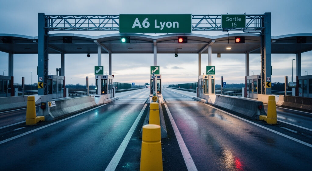 Corzé : le préfet de Maine-et-Loire au péage A11 pour contrôler les poids lourds