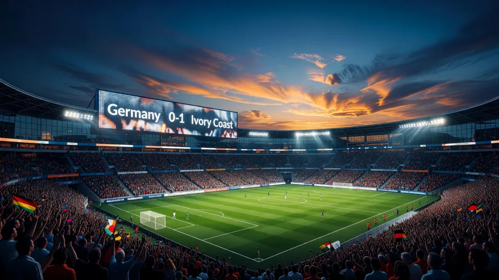 Côte d'Ivoire surprend l'Allemagne et mène à la pause en Coupe du Monde 2026