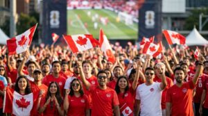 Supporters canadiens en liesse lors de la Coupe du monde 2026 de football