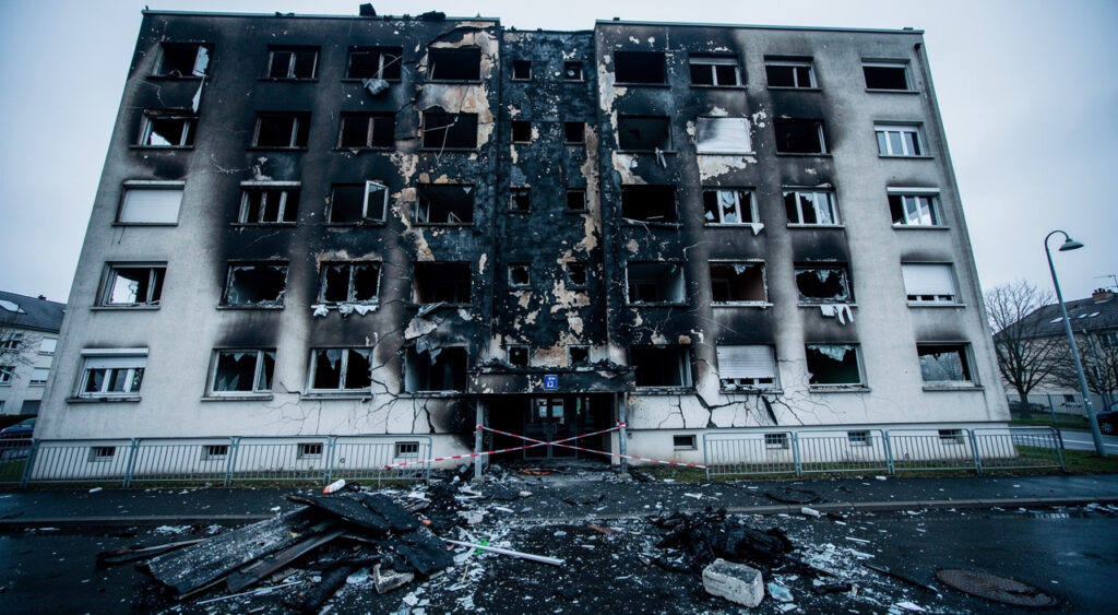 Décines-Charpieu : un mois après l&rsquo;incendie rue Sully, 80 personnes à l&rsquo;hôtel et manifestation devant LMH