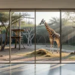 Deux jeunes girafes de Rothschild font leurs premiers pas au zoo de Saint-Martin-la-Plaine