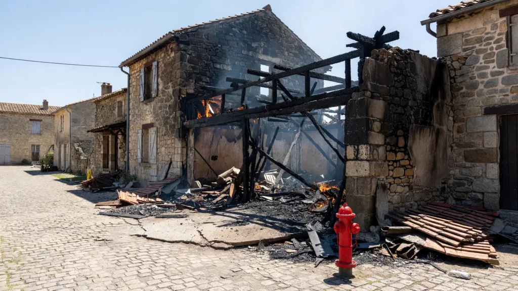 Deux-Sèvres : un incendie de garage fait deux blessés légers à Saint-Jean-de-Thouars en pleine canicule