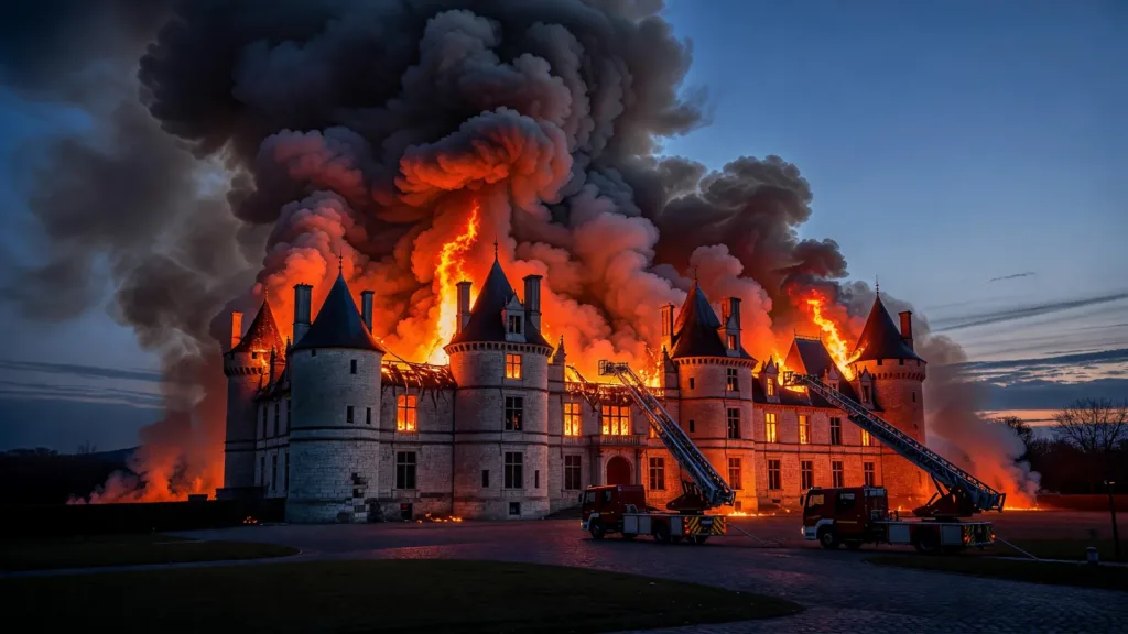 Divonne-les-Bains : le château historique de nouveau ravagé par les flammes
