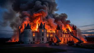 Divonne-les-Bains : le château historique de nouveau ravagé par les flammes