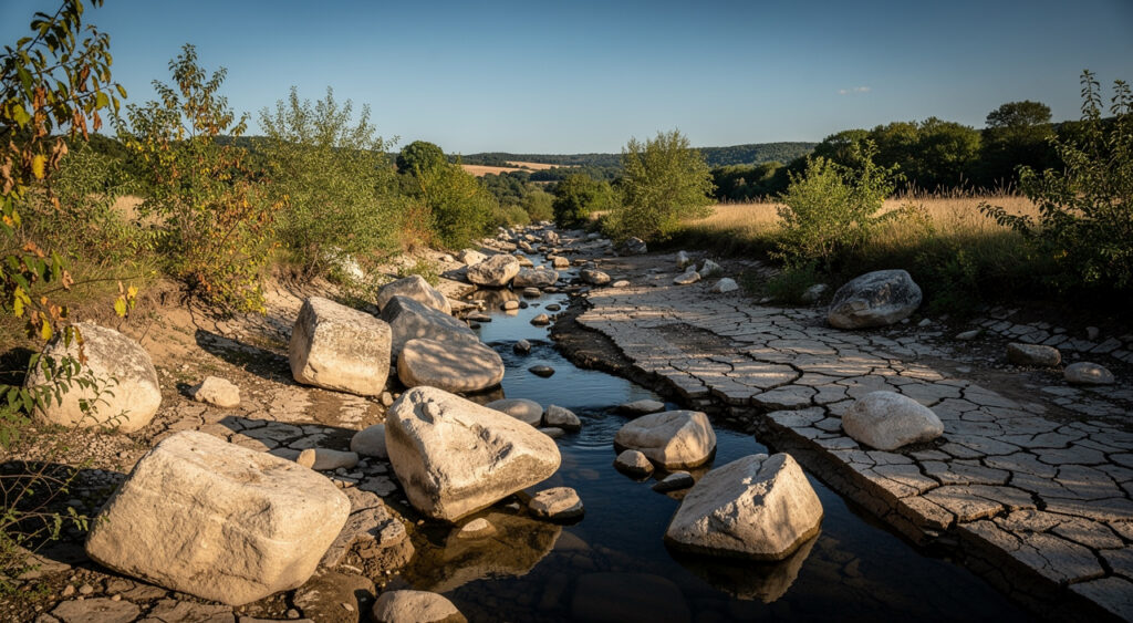 Dordogne : premières restrictions d&rsquo;eau sur 8 cours d&rsquo;eau, le Boulou en crise