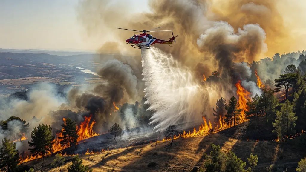 Échalas : un feu de végétation maîtrisé après 66 hectares et 130 pompiers