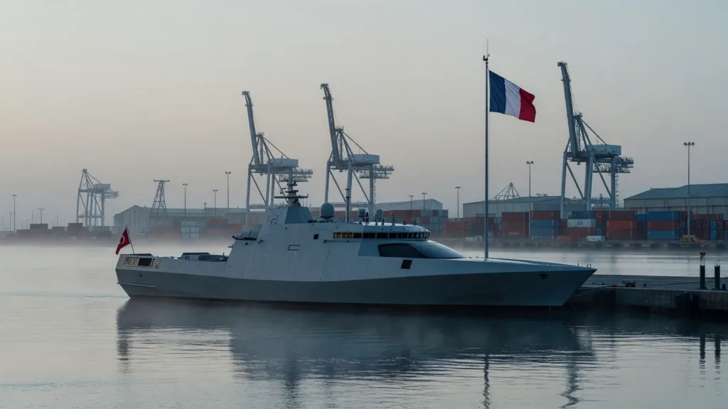 Escale de la corvette turque TCG Burgazada à Brest : rencontre avec le préfet maritime