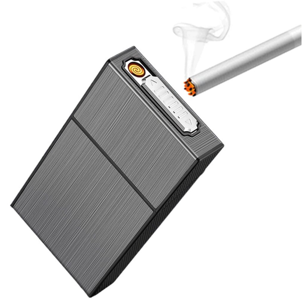 Étui cigarette avec briquet USB 2 en 1 Sabir