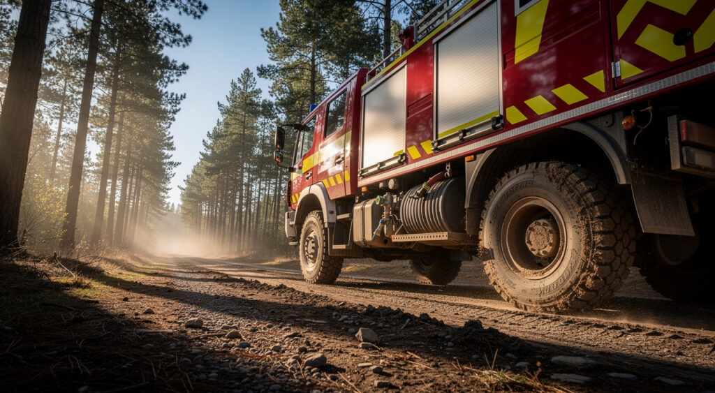 Exercice feux de forêt à Lanouée : le SDIS 29 déploie un GIFF et des spécialistes aériens