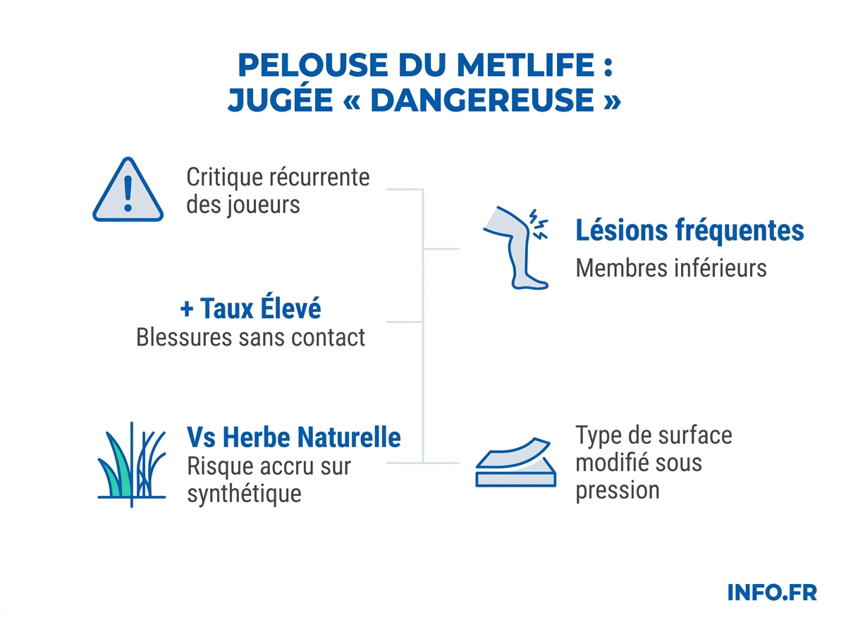 Les chiffres clés de la pelouse contestée du MetLife Stadium avant France-Sénégal au Mondial 2026.