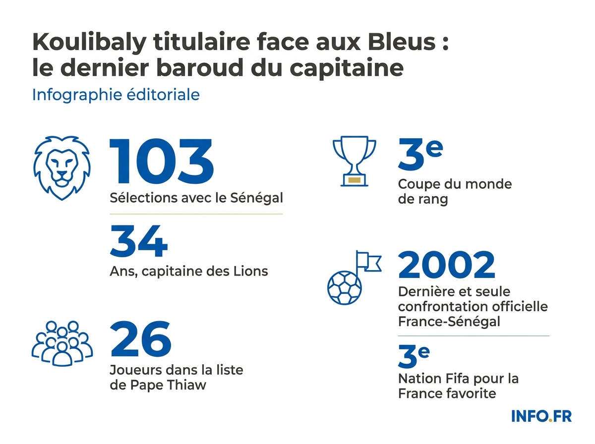 Le parcours de Kalidou Koulibaly avant Sénégal-France à la Coupe du monde 2026.