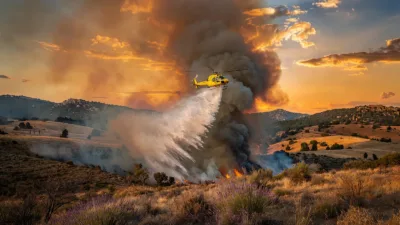 Feu de lisière à Vinon-sur-Verdon : maîtrisé avec un hélicoptère bombardier d&rsquo;eau