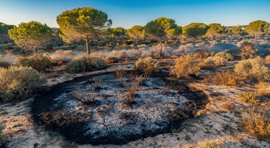 Feu de végétation maîtrisé aux Pennes-Mirabeau près de l'avenue Jean Monnet