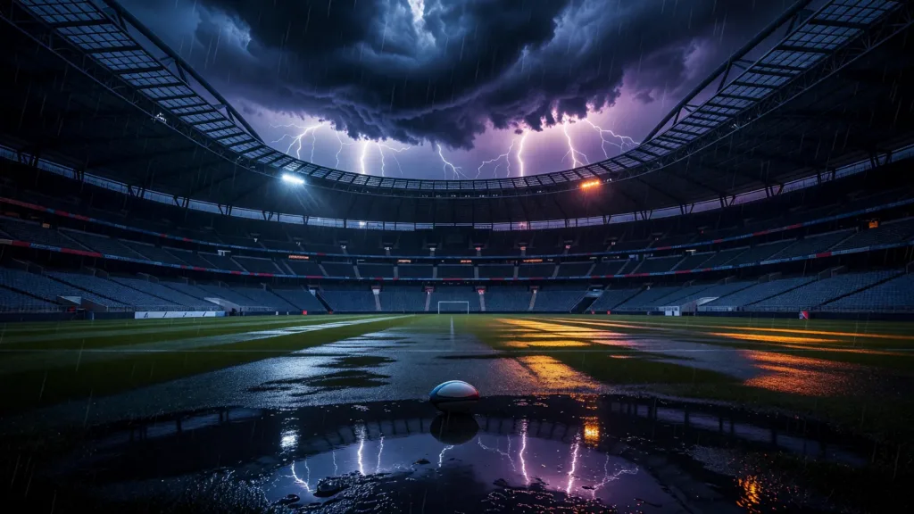 Finale du Top 14 : un violent orage interrompt le match Toulouse-Montpellier au Stade de France