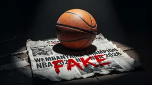 Finales NBA 2026 : la désinformation autour d&rsquo;un titre imaginaire de Wembanyama