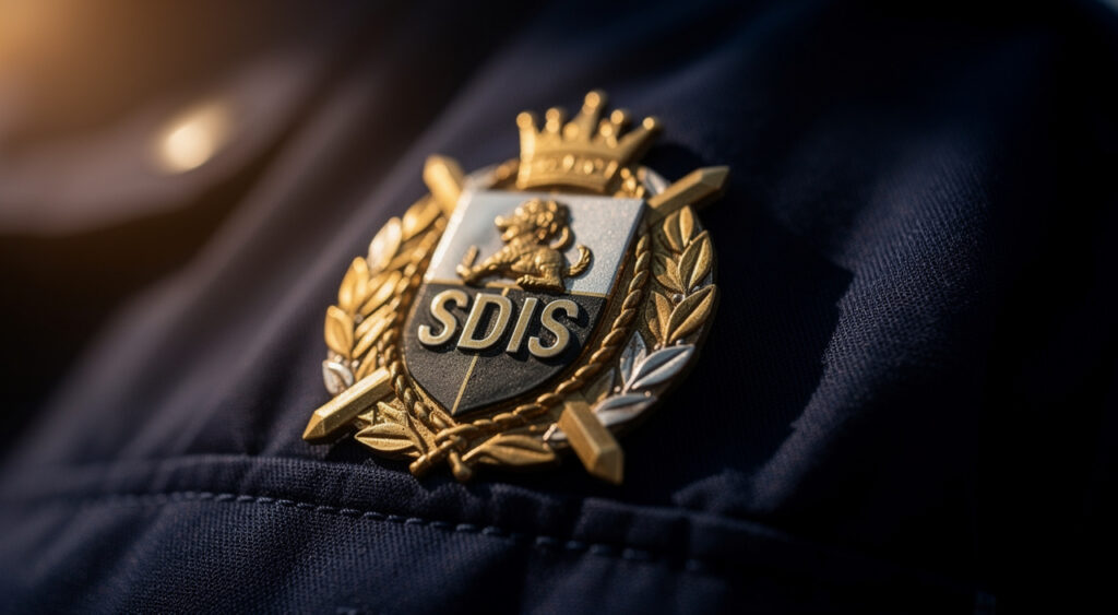 Fleury-Mérogis : 76 nouveaux sapeurs-pompiers volontaires reçoivent l'écusson du SDIS 91