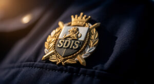 Fleury-Mérogis : 76 nouveaux sapeurs-pompiers volontaires reçoivent l&rsquo;écusson du SDIS 91