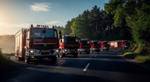 Forges de Lanouée : 450 pompiers en exercice feux de forêt mercredi, routes fermées