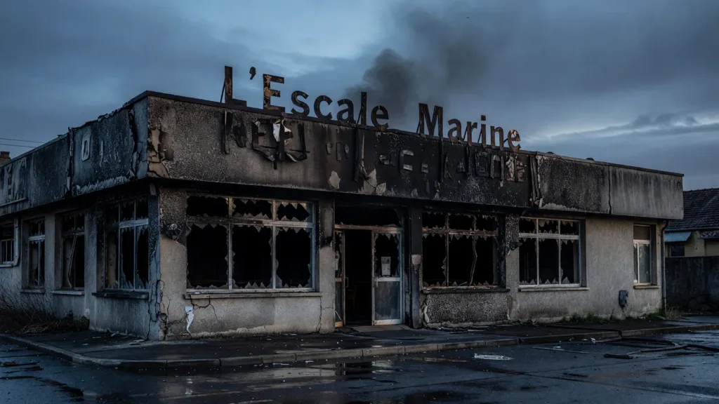 Fort-de-France : un incendie ravage le restaurant L'Escale Marine à Rivière-Roche
