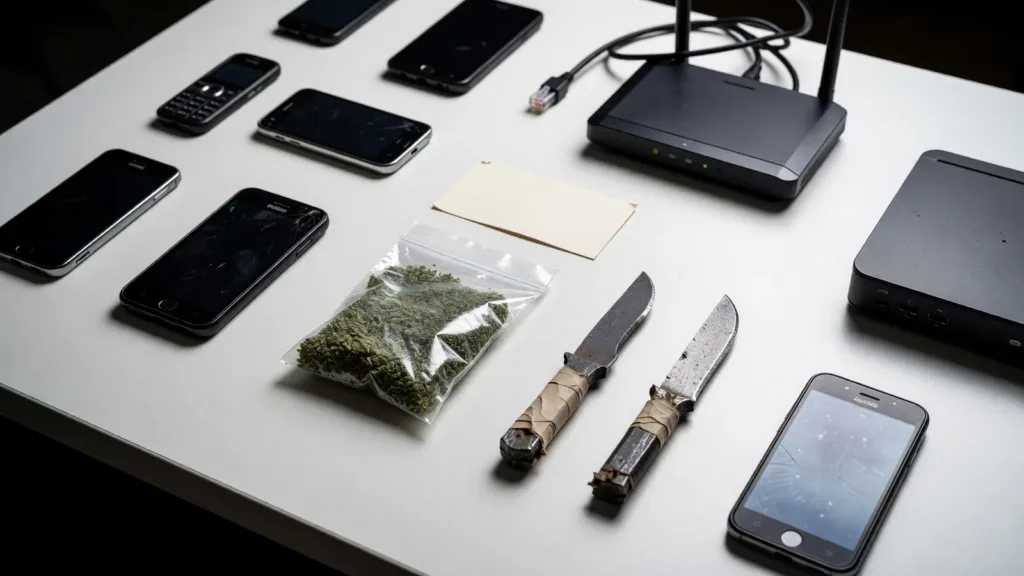 Fouille d'envergure à la prison de Basse-Terre : drogue, téléphones et armes artisanales saisis