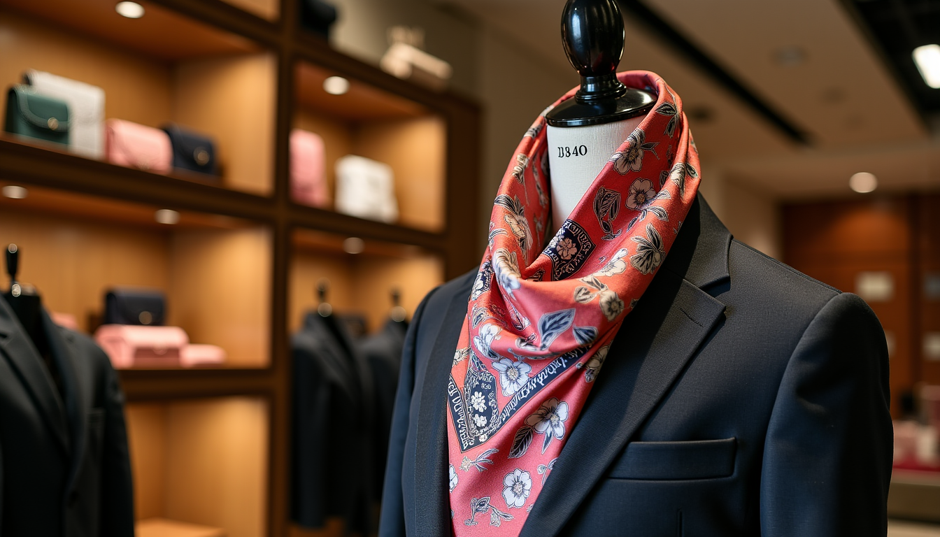 Foulards en soie de luxe aux motifs raffinés