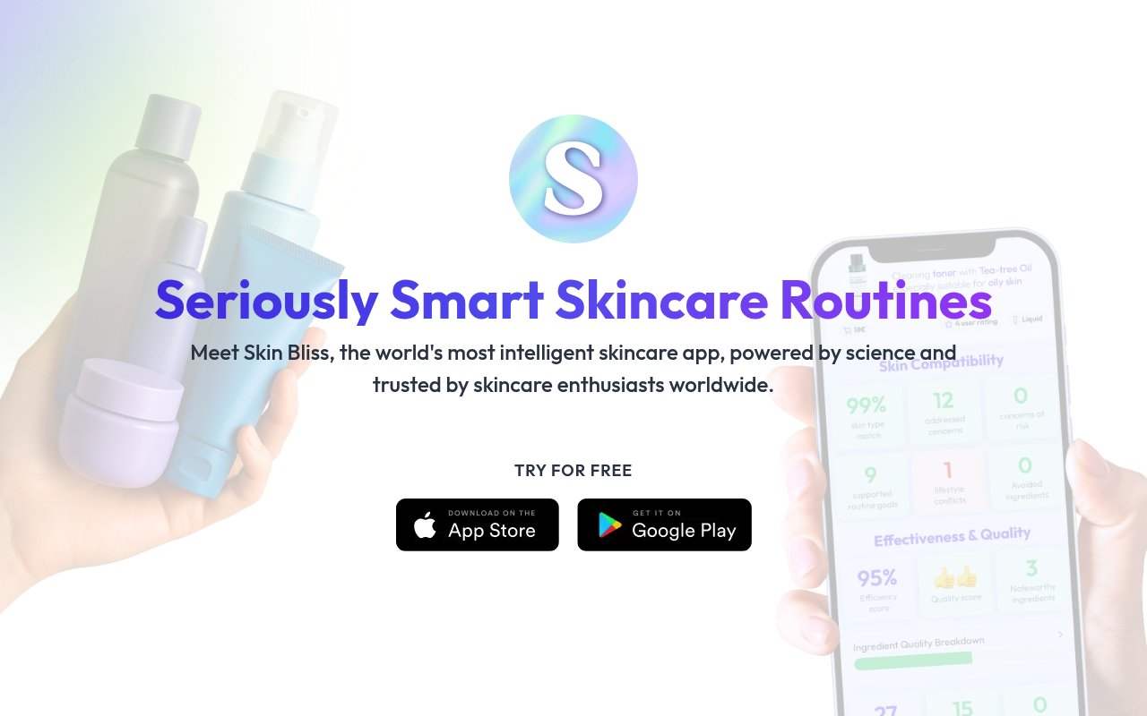 Aperçu du site Skin Bliss