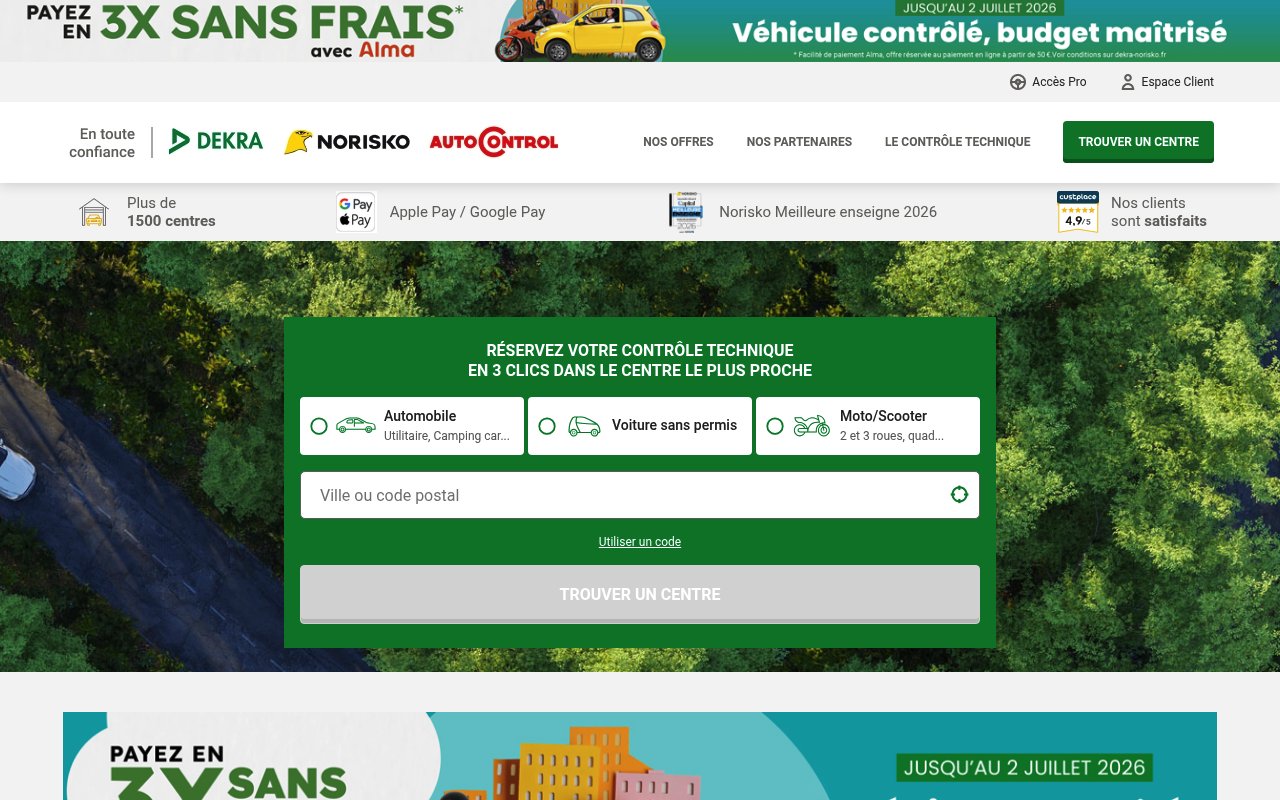 Aperçu du site NORISKO Auto