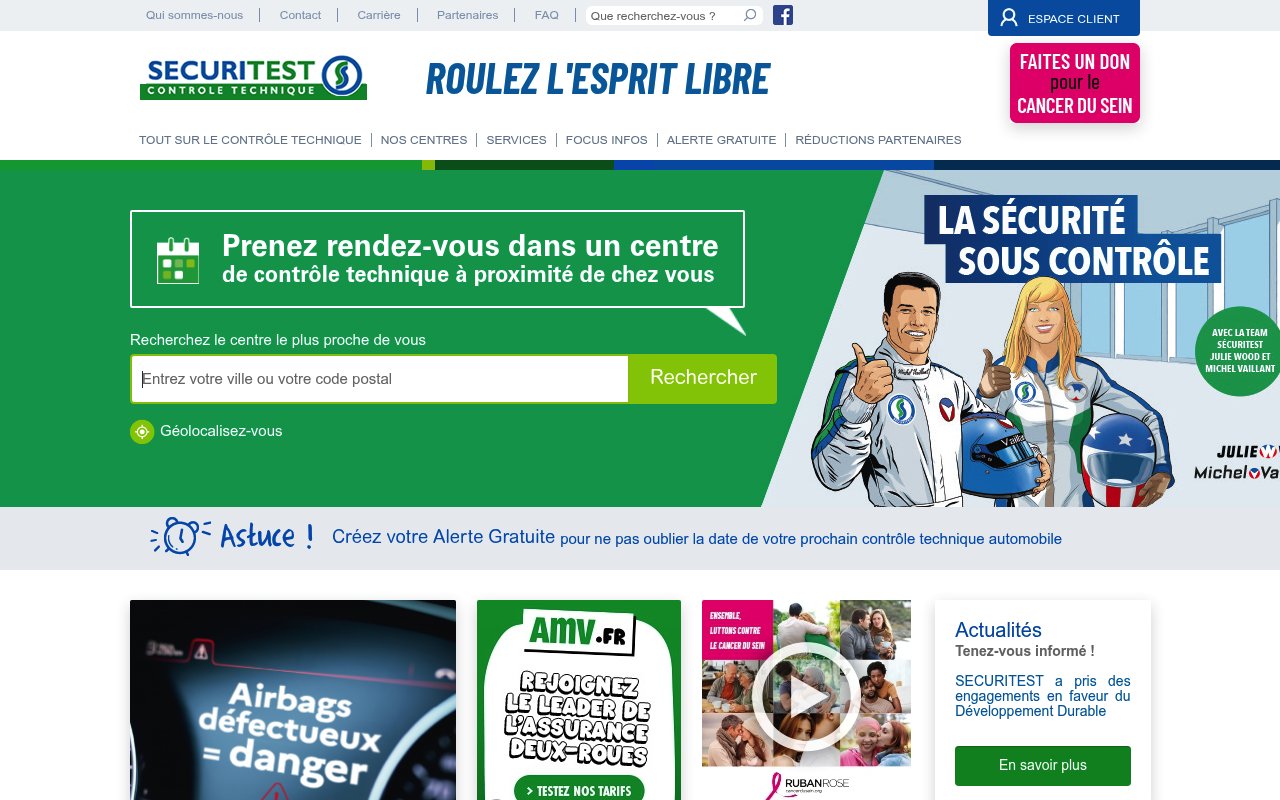 Aperçu du site Sécuritest