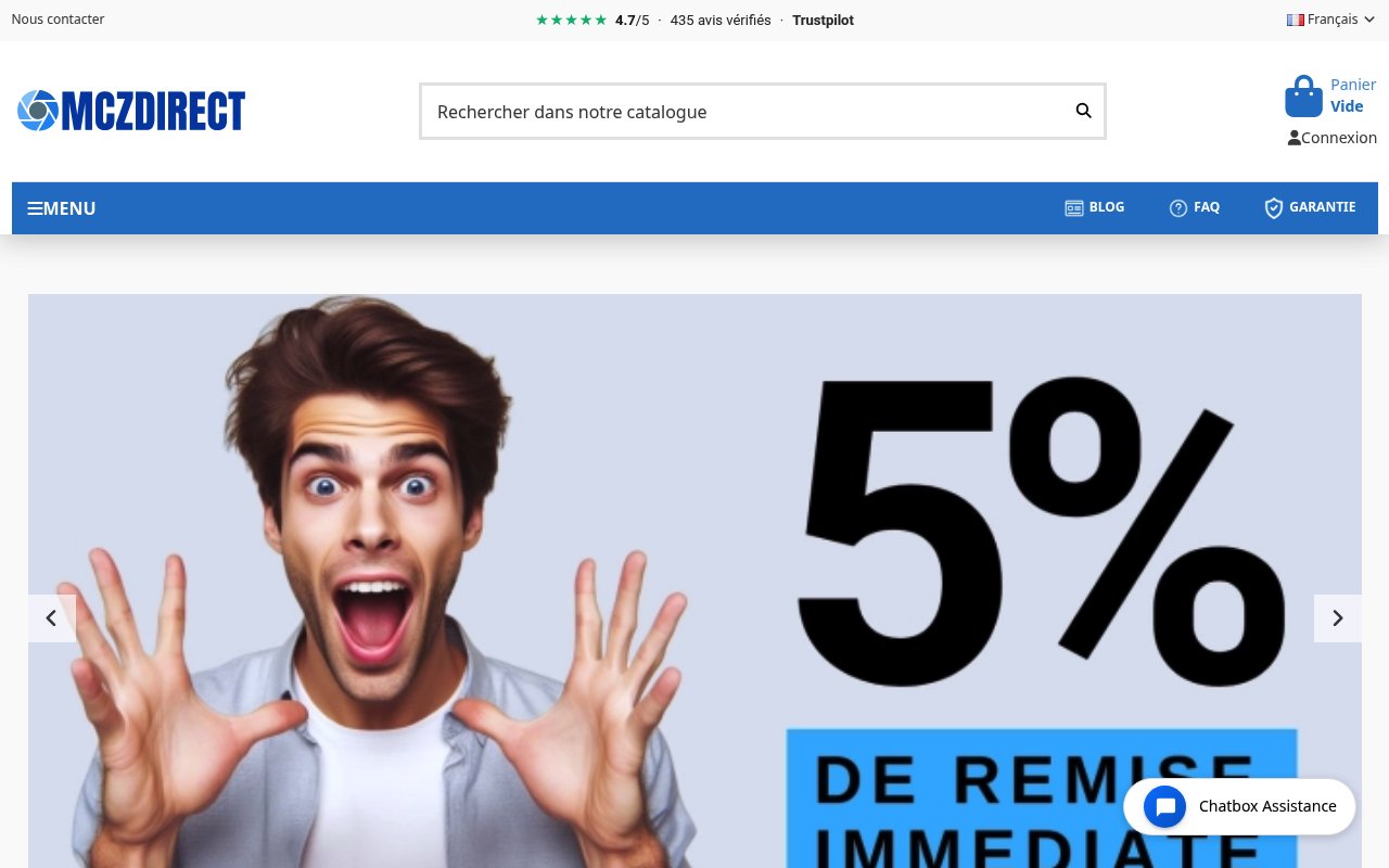 Apercu du site MCZDIRECT