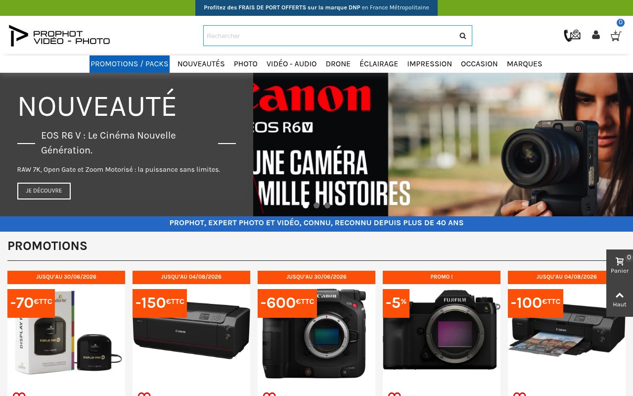 Apercu du site Prophot