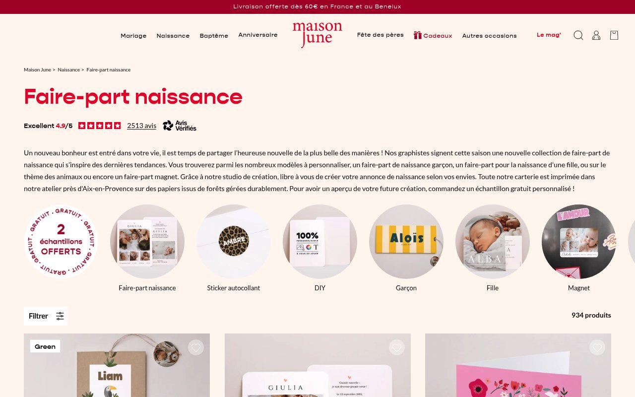 Apercu du site Maison June