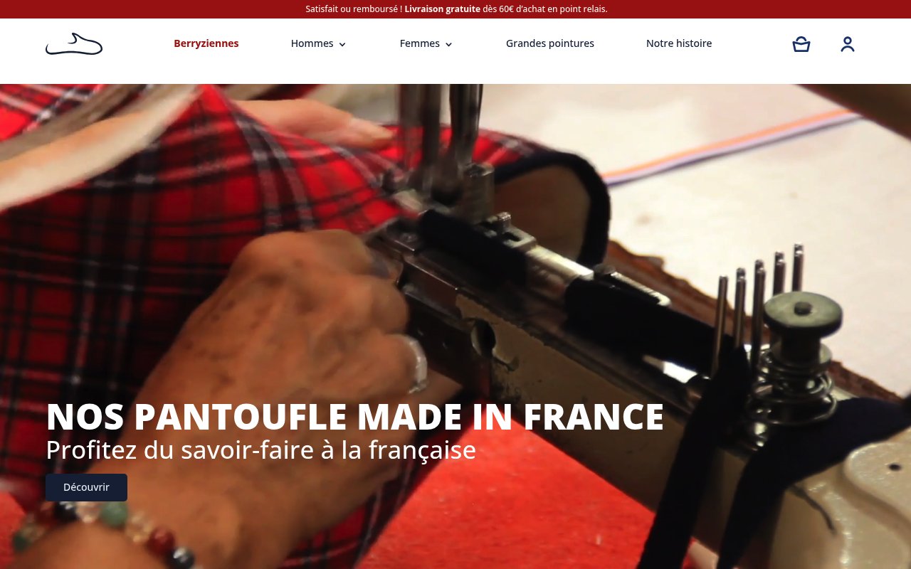Apercu du site La Pantoufle du Berry