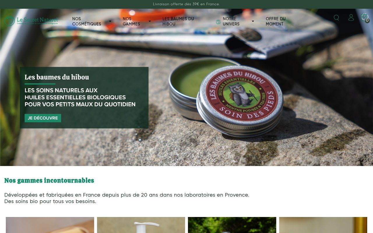 Apercu du site Le Secret Naturel