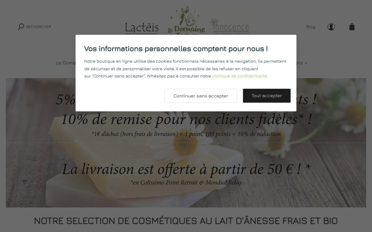 Apercu du site Domaine de Tamara