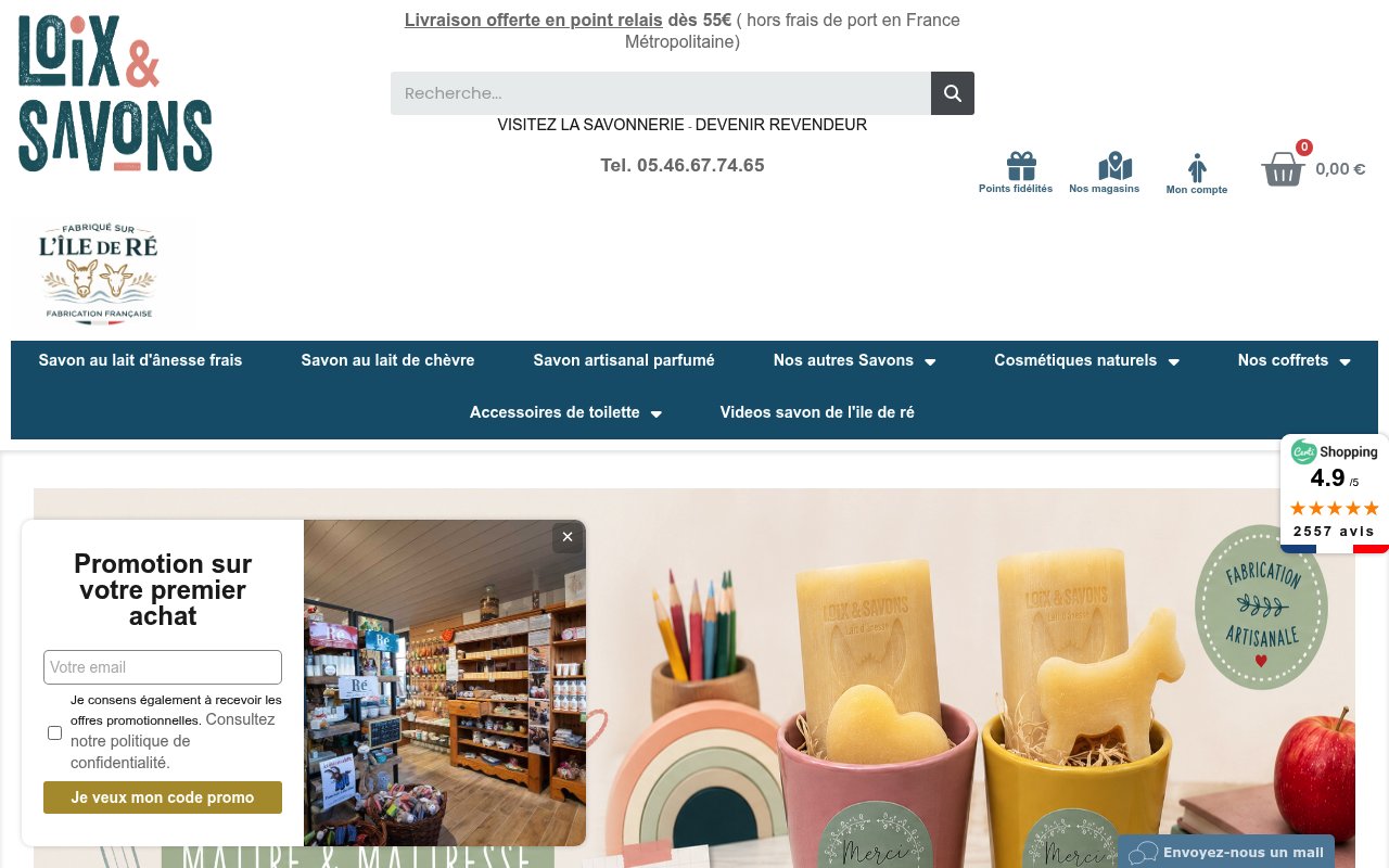 Apercu du site Savonnerie de Ré