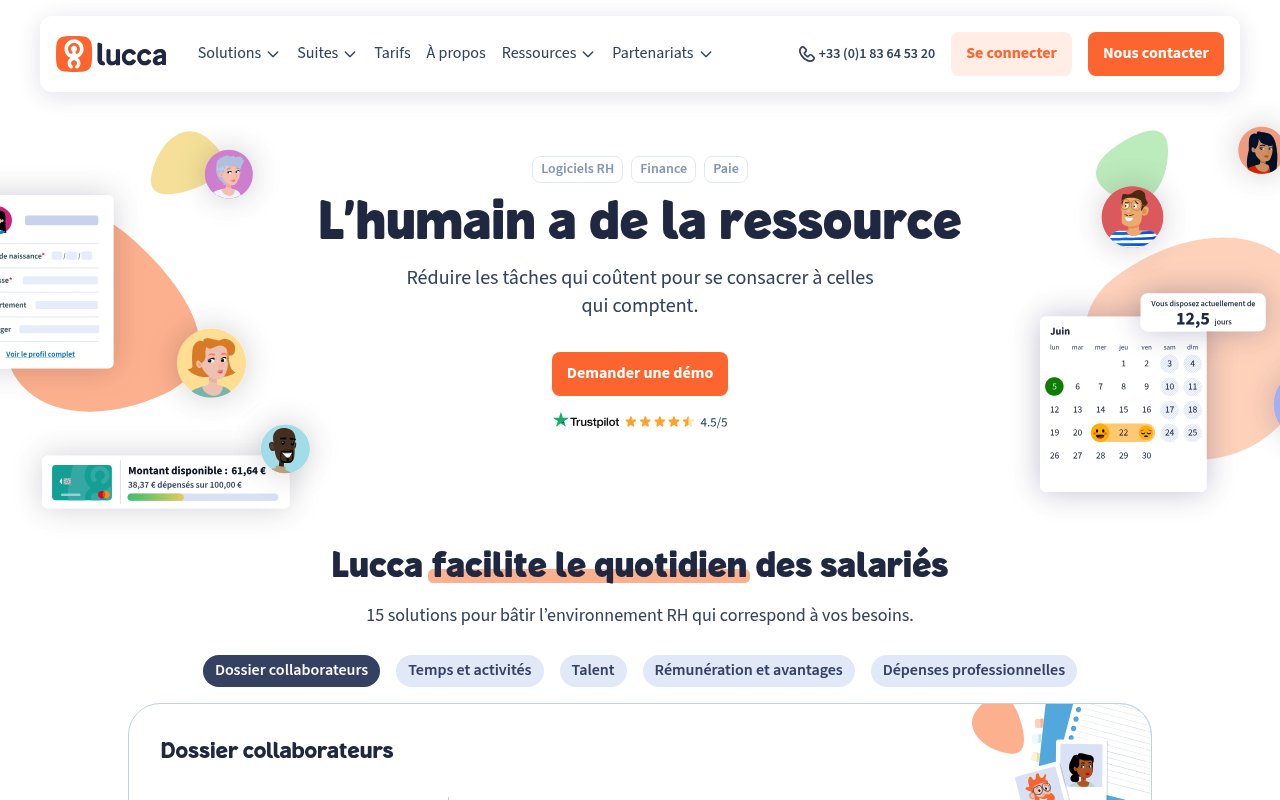 Aperçu du site Lucca Compétences
