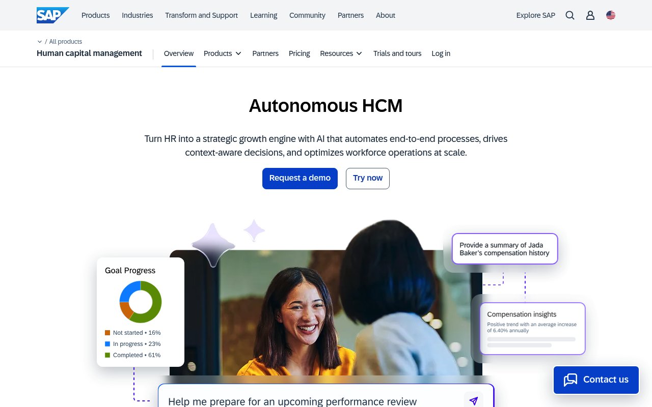 Aperçu du site SAP SuccessFactors