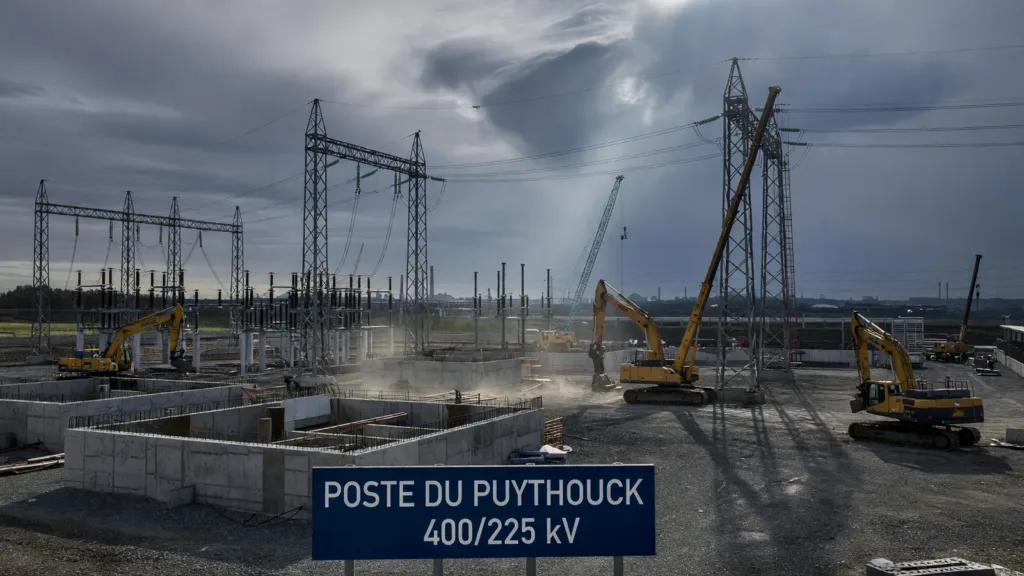 Grande-Synthe : pose de la première pierre du poste électrique du Puythouck par le préfet du Nord
