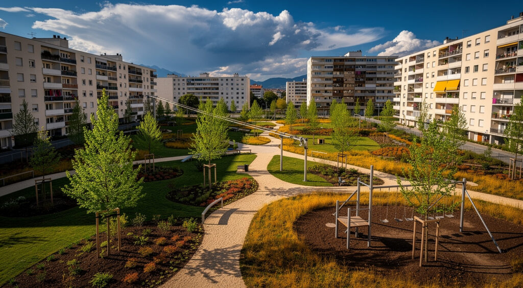 Grenoble : la place Nibia Sabalsagaray Curutchet et l'aire de jeux du parc Verlhac inaugurées